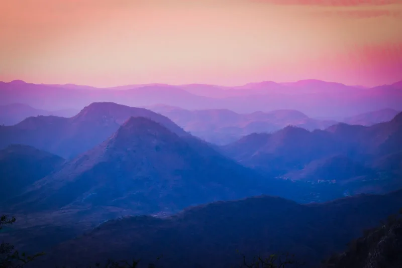Forested Aravalli ridges around Mount Abu, Rajasthan