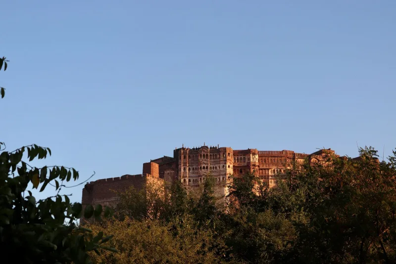 Rajasthan itinerary for 4 days — Mehrangarh Fort above the blue city of Jodhpur